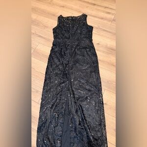 Tahari Black Sequin Maxi Dress
